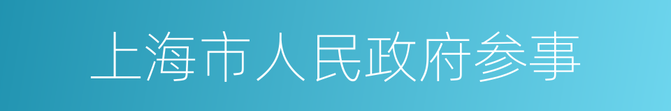 上海市人民政府参事的同义词