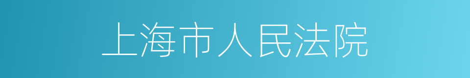 上海市人民法院的同义词