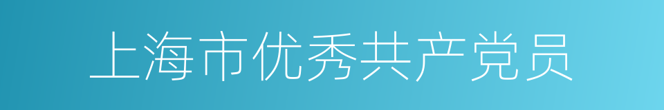 上海市优秀共产党员的同义词