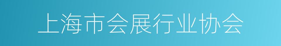 上海市会展行业协会的同义词