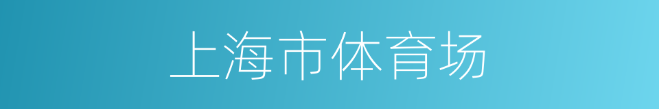 上海市体育场的同义词