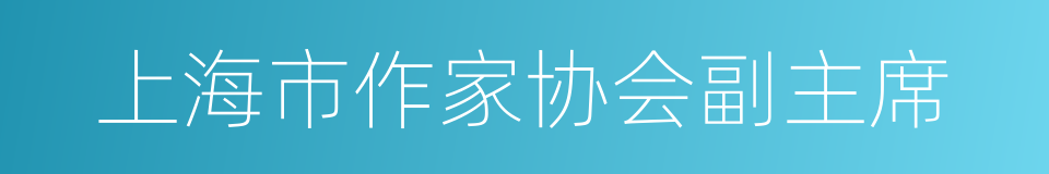 上海市作家协会副主席的同义词