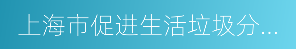 上海市促进生活垃圾分类减量办法的同义词