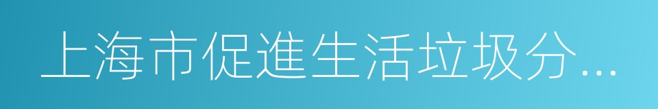 上海市促進生活垃圾分類減量辦法的同義詞