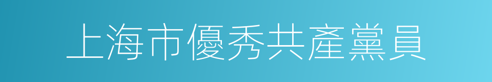 上海市優秀共產黨員的同義詞