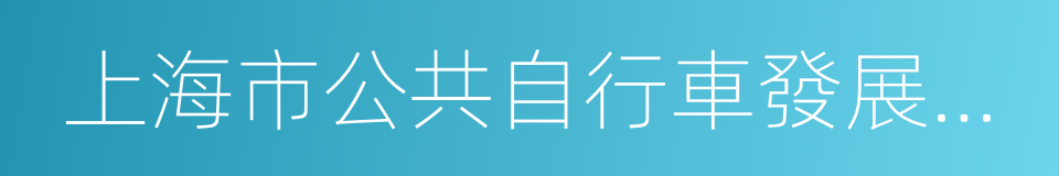 上海市公共自行車發展指導意見的同義詞