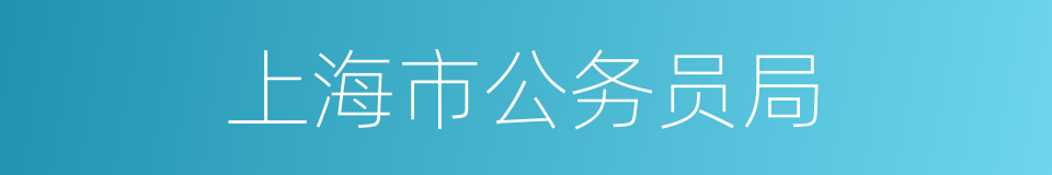 上海市公务员局的同义词