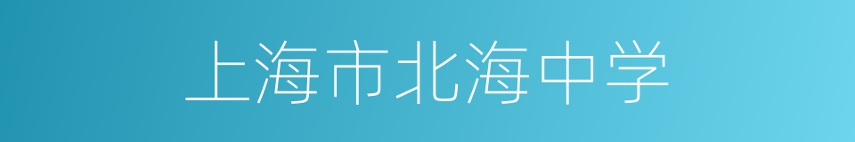 上海市北海中学的同义词