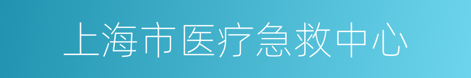 上海市医疗急救中心的同义词