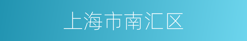 上海市南汇区的同义词
