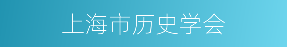 上海市历史学会的同义词