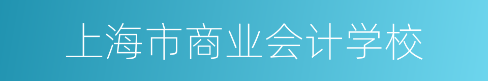 上海市商业会计学校的同义词