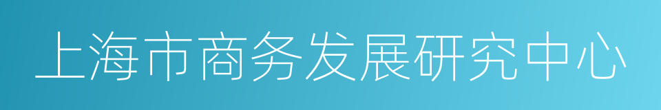 上海市商务发展研究中心的同义词