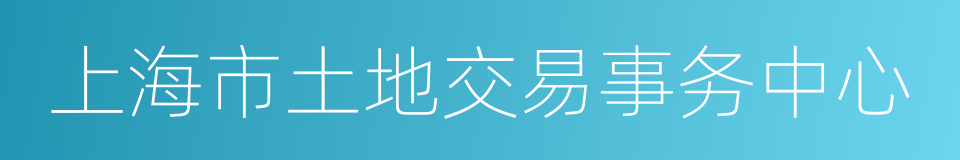 上海市土地交易事务中心的同义词