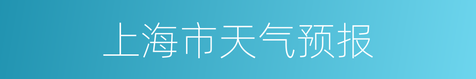 上海市天气预报的同义词