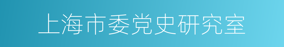 上海市委党史研究室的同义词