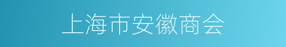 上海市安徽商会的同义词