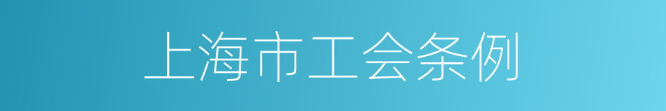 上海市工会条例的同义词