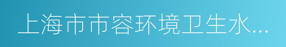 上海市市容环境卫生水上管理处的同义词