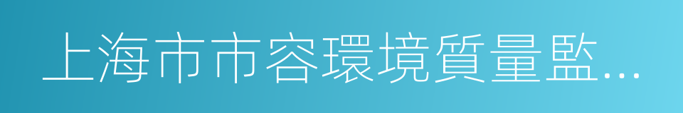 上海市市容環境質量監測中心的同義詞