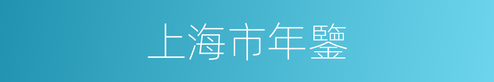 上海市年鑒的同義詞