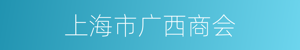 上海市广西商会的同义词