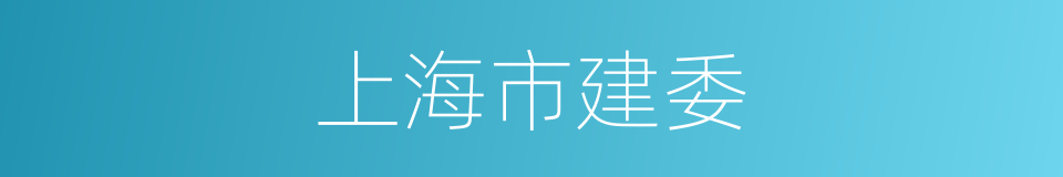 上海市建委的同义词