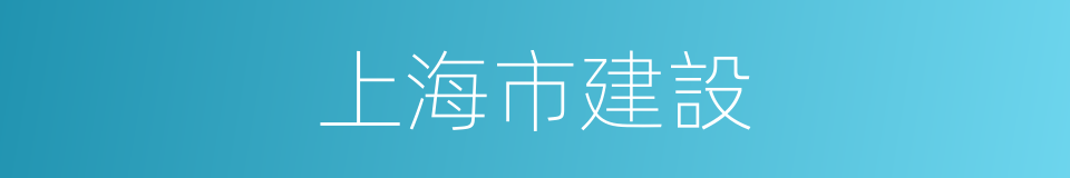 上海市建設的同義詞