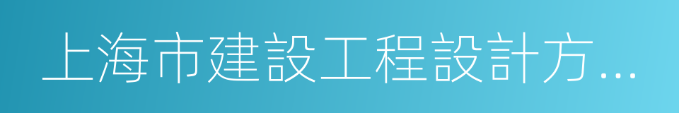 上海市建設工程設計方案規劃公示規定的同義詞