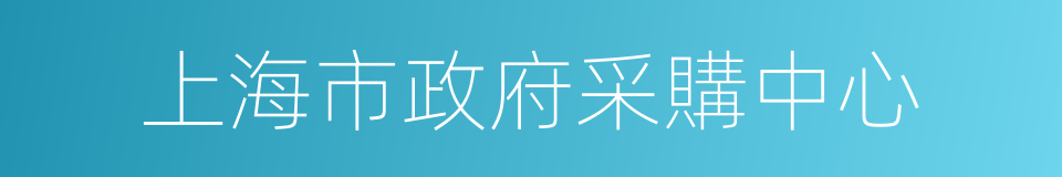 上海市政府采購中心的同義詞