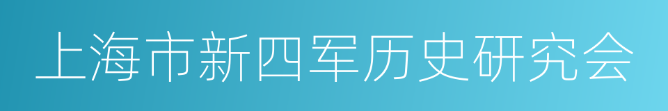 上海市新四军历史研究会的同义词