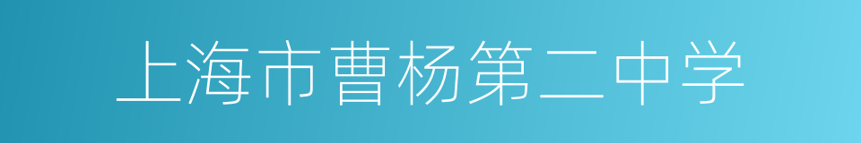 上海市曹杨第二中学的同义词