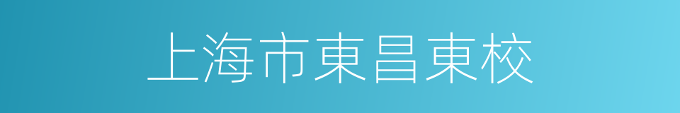 上海市東昌東校的同義詞