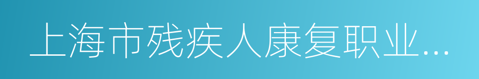 上海市残疾人康复职业培训中心的同义词