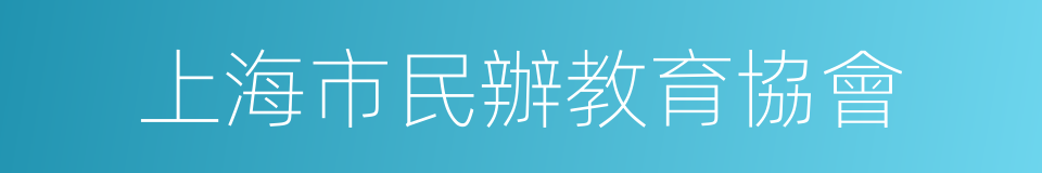 上海市民辦教育協會的同義詞