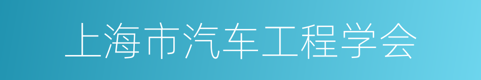 上海市汽车工程学会的同义词