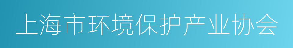 上海市环境保护产业协会的同义词