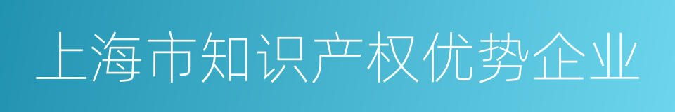 上海市知识产权优势企业的同义词