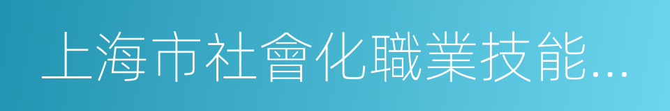 上海市社會化職業技能培訓補貼管理辦法的同義詞