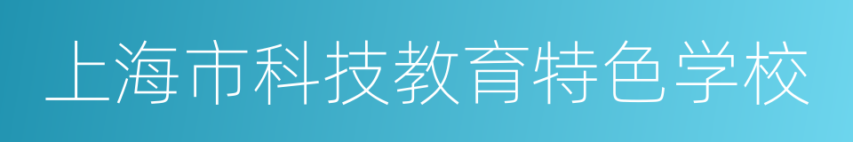 上海市科技教育特色学校的同义词