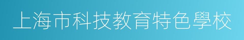 上海市科技教育特色學校的同義詞