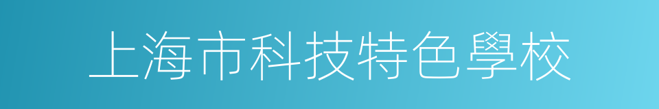上海市科技特色學校的同義詞