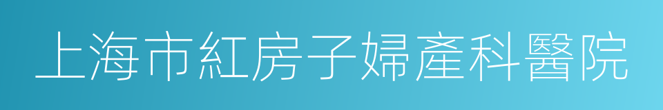 上海市紅房子婦產科醫院的同義詞