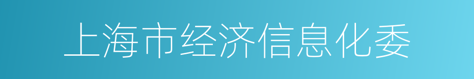 上海市经济信息化委的同义词