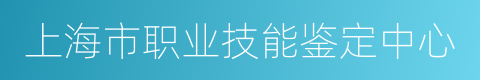 上海市职业技能鉴定中心的同义词