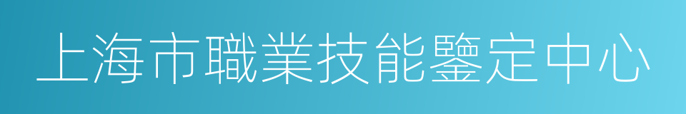 上海市職業技能鑒定中心的同義詞