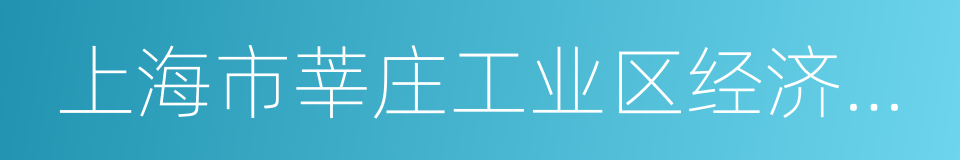 上海市莘庄工业区经济技术发展有限公司的同义词