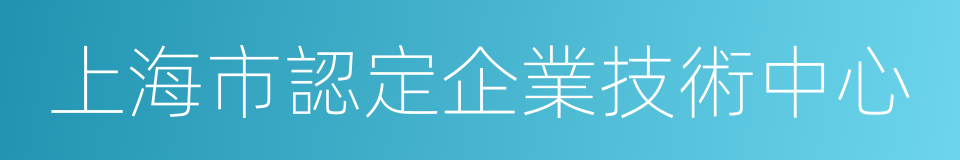 上海市認定企業技術中心的同義詞