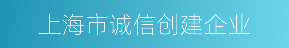 上海市诚信创建企业的同义词