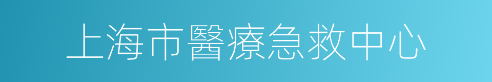 上海市醫療急救中心的同義詞